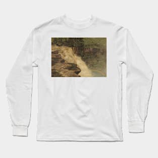 A Waterfall in Colombia by Frederic Edwin Church Long Sleeve T-Shirt